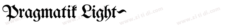 Pragmatik Light字体转换